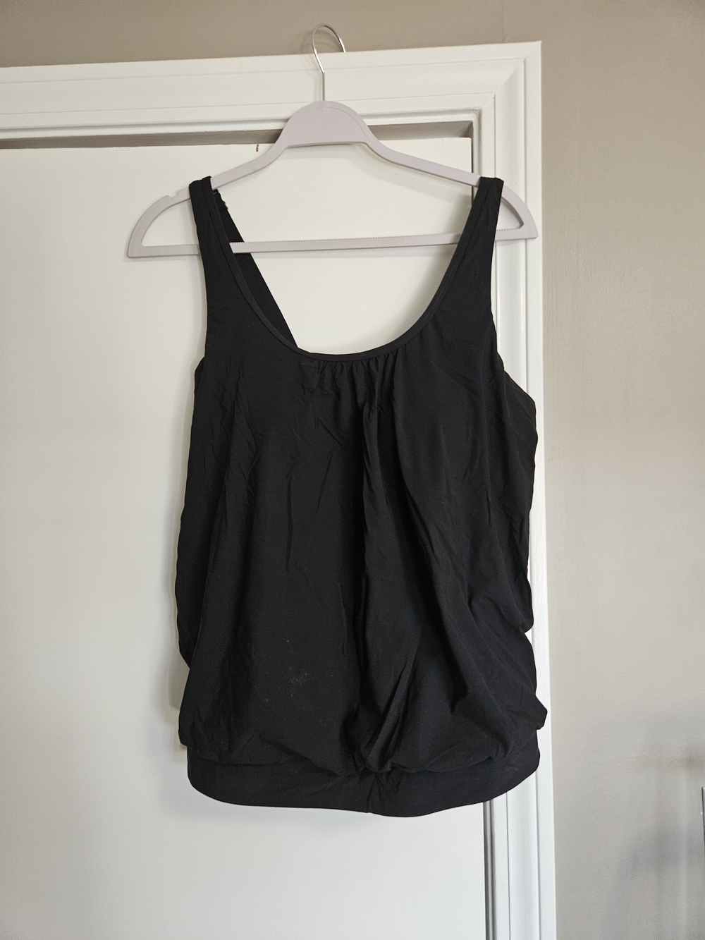 L.L. Bean Black Scoop Neck Women's Swim Tank